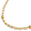 Sleek Smart 22k Gold Pearl Necklace - 16"