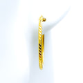 Ornate Blush 22k Gold Hoop Earrings 