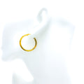 Ethereal Delightful 22k Gold Hoop Earrings 