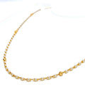 Decorative Ornate 22k Gold Pearl Necklace - 26"