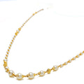 Delightful Graduating 22k Gold Pearl Necklace - 26"