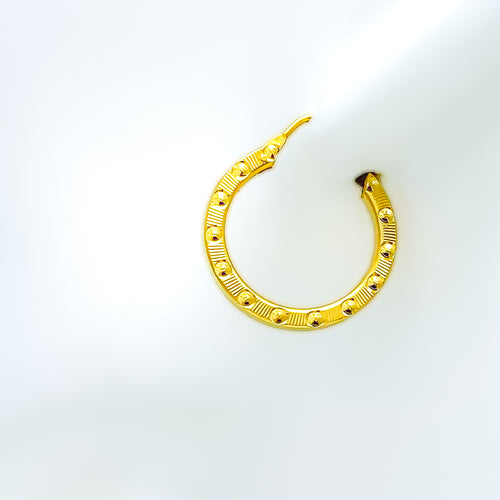 Lovely Delicate 22k Gold Bali Earrings 