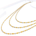 22k-gold-Evergreen Alternating Rice Bead Chain - 22"