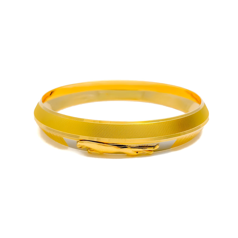 Exclusive Two-Tone Men's 22k Gold Bangle