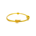 Tasteful Textured 22k Gold Bangle Bracelet