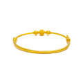 Tasteful Textured 22k Gold Bangle Bracelet