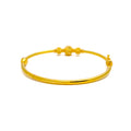 Stately Striped 22k Gold Bangle Bracelet 