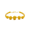 Classic Decorative 22k Gold Flexi Bangle Bracelet 