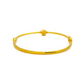 Couture Minimalist 22k Gold Bangle Bracelet 