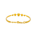 Graduating Ornamental 22k Gold Bangle Bracelet 