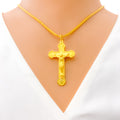 Iconic 22k Gold Cross Pendant 