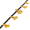 Magnificent Charmed 22k Gold Black Bead CZ Bracelet 