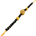Gorgeous Graceful 22k Gold Black Bead CZ Bracelet
