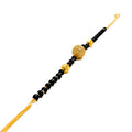 Gorgeous Graceful 22k Gold Black Bead CZ Bracelet