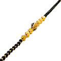 Vibrant Meenakari 22k Gold Black Bead Bracelet 
