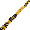 Unique Decorative 22k Gold Black Bead Bracelet 