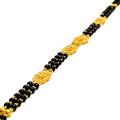 Palatial Festive 22k Gold Black Bead Bracelet 