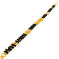 Palatial Festive 22k Gold Black Bead Bracelet 