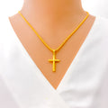 Everyday 22k Gold Cross Pendant 