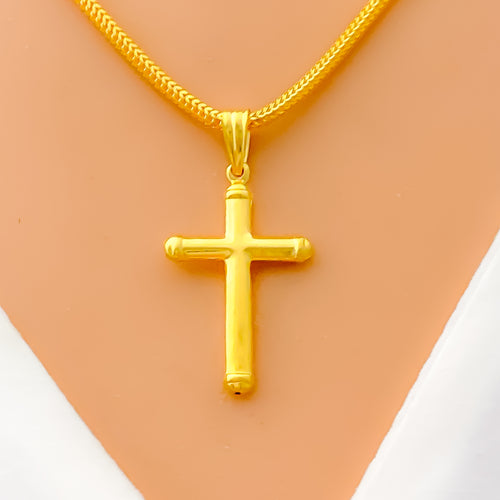Everyday 22k Gold Cross Pendant 