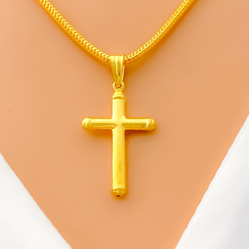 Everyday 22k Gold Cross Pendant 