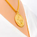 Radiant Round 22k Gold Allah Pendant 