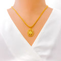 Posh Motif 22k Gold Allah Pendant 