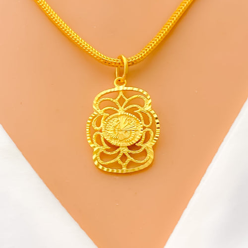 Posh Motif 22k Gold Allah Pendant 