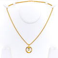 Bright Dangling 22k Gold OM Pendant 