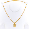 Fashionable Textured 22k Gold OM Pendant 