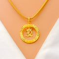 Bright Dangling 22k Gold OM Pendant 