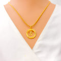 Bright Dangling 22k Gold OM Pendant 