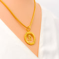 Bright Dangling 22k Gold OM Pendant 