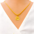 Tasteful OM 22k Gold Cutout Pendant 