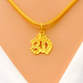 Tasteful OM 22k Gold Cutout Pendant 