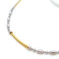 Fancy Alternating Beaded 18K Gold Chain 