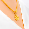 Tasteful OM 22k Gold Cutout Pendant 