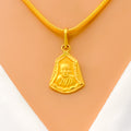 Graceful 22k Gold Sai Baba Pendant 