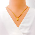 Lovely Lightweight 22k Gold OM Pendant 