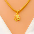 Lovely Lightweight 22k Gold OM Pendant 