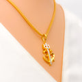 Special Dual Finish 22k Gold OM Pendant