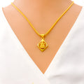 Distinct Attractive 22k Gold Lakshmi CZ Pendant 