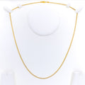 Lightweight Slender Curb Link 22K Gold Chain