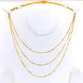 Slender Boxed Link 22K Gold Chain