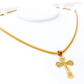 Fascinating Filigree 22k Gold Cross Pendant 