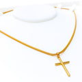 Posh Timeless 22k Gold Cross Pendant 