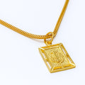 Glimmering Geometrical 22k Gold Allah Pendant 