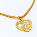 Impeccable Heart Shaped 22k Gold Allah Pendant 