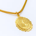 Opulent Glowing Oval 22k Gold Allah Pendant 