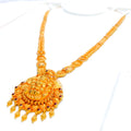 Sculptural Artistic 22k Gold Antique Long Necklace 